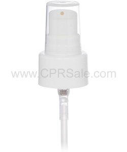 Pump, 24/410, Treatment, White, Smooth, Output 0.28-0.48ml, Dip tube Length: 8 in