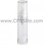 Airless Bottle, Clear Cap, Natural Collar, Clear Body, 5 mL