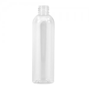Plastic Bottle, PET, Round, Clear, 4oz - Texas