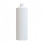 Plastic Bottle, HDPE, Cylinder, White, 16oz