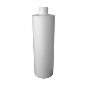 Plastic Bottle, HDPE, Cylinder, White, 8oz