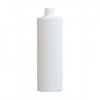 Plastic Bottle, HDPE, Cylinder, White, 12oz