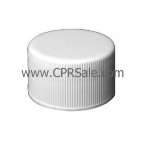 Cap, 28/410, Ribbed Screw Cap,  White with SG-90 Liner - Texas