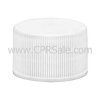 Cap, 24/410, Ribbed Screw Cap, White with F217 Liner