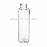 Plastic Bottle, PET, Cylinder, Clear, 4oz
