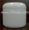 Jar, PP, Round, White with White Dome Cap and Sealing Disc, 70mm 4oz