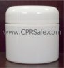 Jar, PP, Round, Straight Base with White Dome Cap and Sealing Disc, 58mm 2oz - Texas