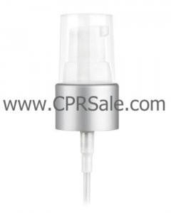 Pump, 20/410, Treatment, Matte Silver Collar, White Actuator, Output 0.28 - 0.48cc, Dip tube Length: 6 in