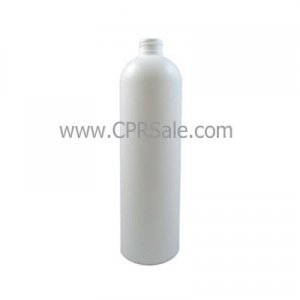 Plastic Bottle, HDPE, Round (Bullet), White, 16oz