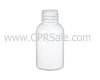 Plastic Bottle, HDPE, Boston Round, White, 1oz