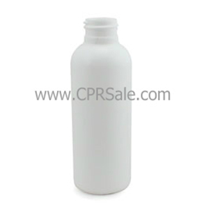 Plastic Bottle, HDPE, Royalty Round, White, 4oz