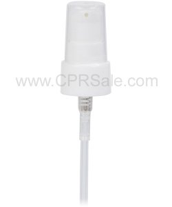 Pump, 20/410, Treatment, White, Smooth, Clear PP Hood, Dip tube Length: 6 inches