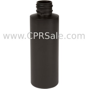 Plastic Bottle, HDPE, Cylinder, Black, 4oz - Texas