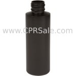 Plastic Bottle, HDPE, Cylinder, Black, 4oz