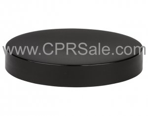 Cap, 89/400, Black, Smooth Cap with Pressure Sensitive Seal