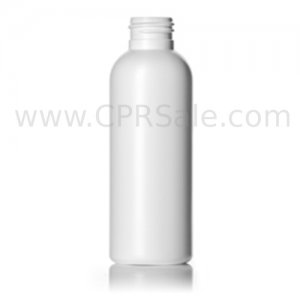 Plastic Bottle, HDPE, Royalty Round, White, 2oz