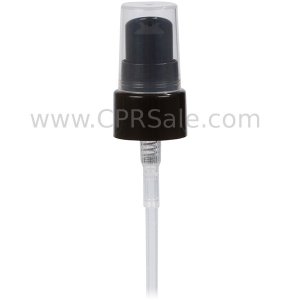 Pump, 20/410, Treatment, Black, Smooth, Output 1.3cc, Dip tube Length: 6 in