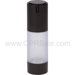 Airless Bottle, Matte Black Cap, Frosted Body, 30mL