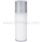 Airless Bottle, Matte Silver Twist Up Dispenser, White Body, 30 mL - Texas
