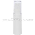 Airless Bottle, Clear Cap, White Collar, White Body, 5 mL