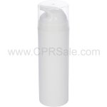 Airless Bottle, Natural Cap, White Pump, White Body, 150 mL - Texas