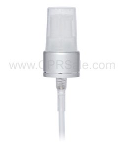 Pump, 20/410, Treatment, ,Matte Silver Collar with Shiny Silver Band, Natural Actuator, Output 0.28 - 0.48cc, Dip tube Length: 6 in