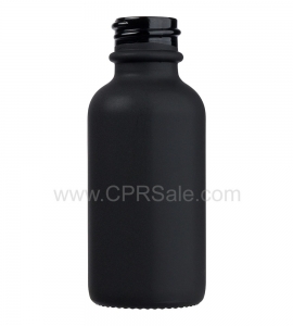 Tincture Bottle, 30ml (1oz.) Black, Matte Glass , 20-400 - Texas