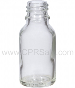 Tincture Bottle, 15ml (0.5oz.) Clear Glass, 18-400
