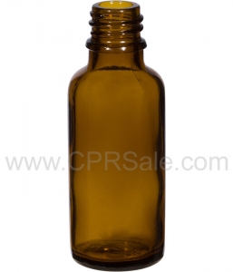 Tincture Bottle, 30ml (1oz.) Amber Glass , 18-400