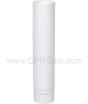 White Glossy Tube, 5 Layer, with White Smooth Flip Top Cap, Open End 2oz.