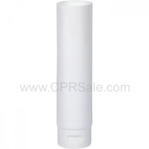 White Glossy Tube, 5 Layer, with White Smooth Flip Top Cap, Open End 4oz.