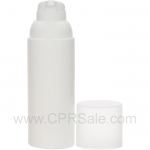 Airless Bottle, Frosted Cap, White Collar, White Body, 50 mL - Texas