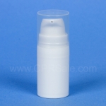 Airless Bottle, Natural Cap, White Pump, White Body, 5 mL - Texas