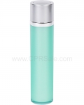 15ml Airless Teal Blue Twist-Up Bottle, Matte Silver Twist Cap with Shiny Silver Band