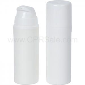 Airless Bottle, White Cap, White Collar, White Body, 30 mL