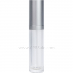 Acrylic Treatment Bottle, Matte Silver Cap, Matte Silver Collar, Frosted Body, Round 30 mL